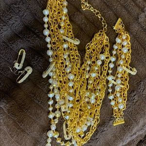 Sassy Jones Miss VP Necklace, Bracelet and Earrings  Three pieces…